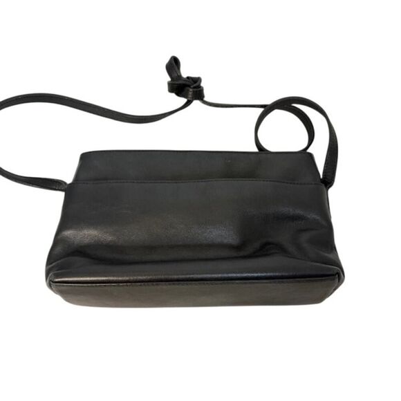 Etienne Aigner Black Leather Purse Crossbody Shoulder Bag Logo Retro - Picture 4 of 5